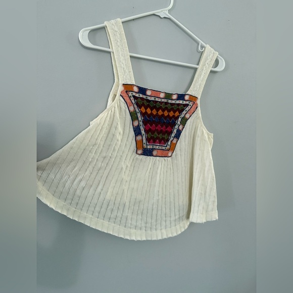 Urban Outfitters Tank Top Loose Boho Hippie Multi Color Pattern Cream Size M - Picture 3 of 7